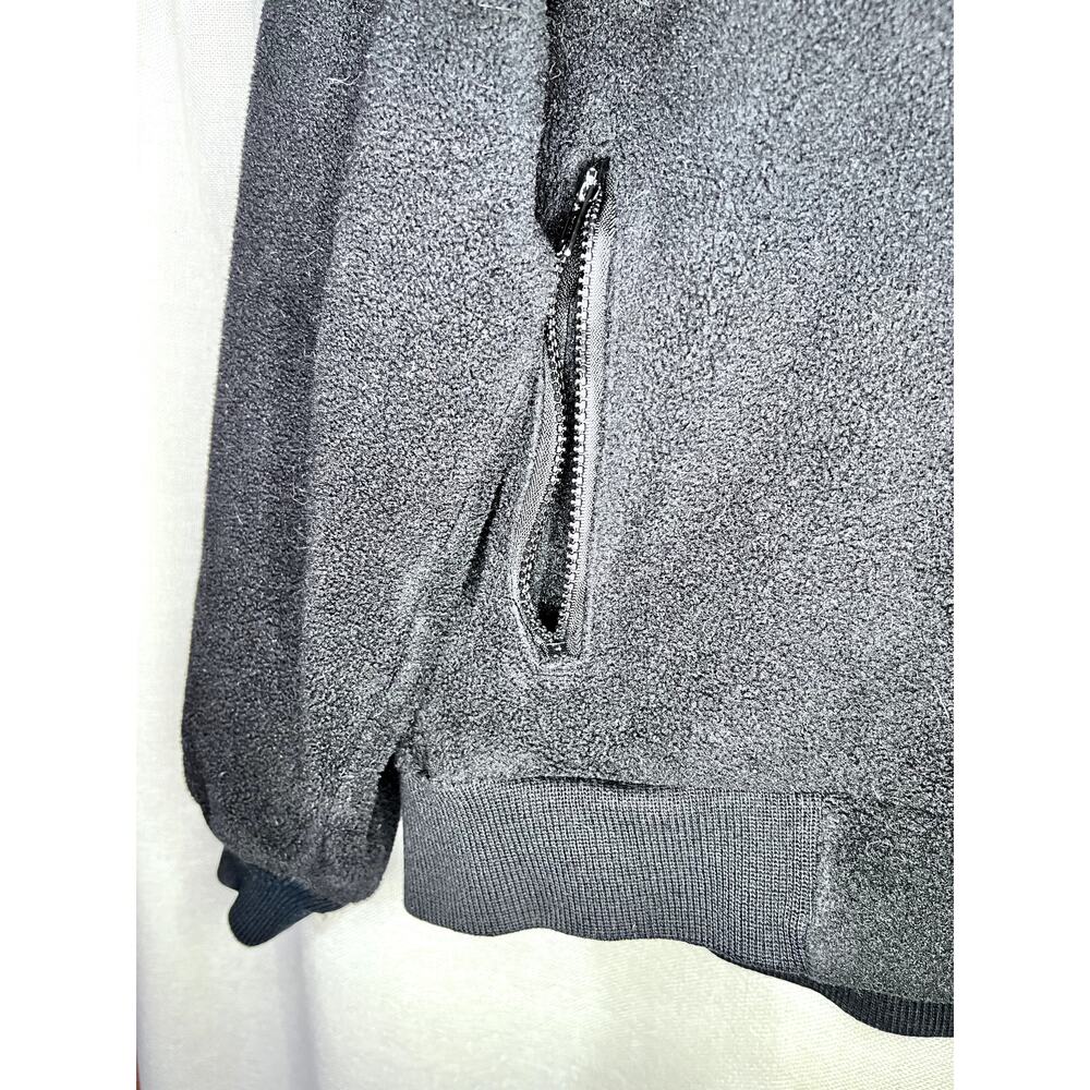 Vintage Cabela's Fleece Polartec Black Blue Made In USA ZIp Up Jacket - Picture 4 of 9